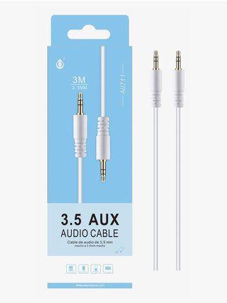 LIMONE - Câble Jack spiralé 3,5 mm - Longueur  1,5 m - Sortie Jack  3,5 mm - Longueur du câble extensible de 0,40 à 1,5 m
