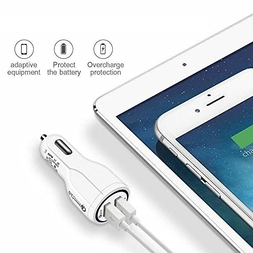 LIMONE  Caricabatteria da auto, BoxWave QC3.0 Dual Car Charger Dual Charger
