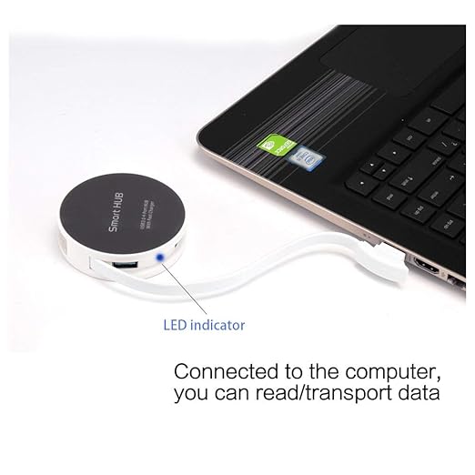 USB 2.0 Hub,Portable 4 Ports USB Splitter Mini Docking Station