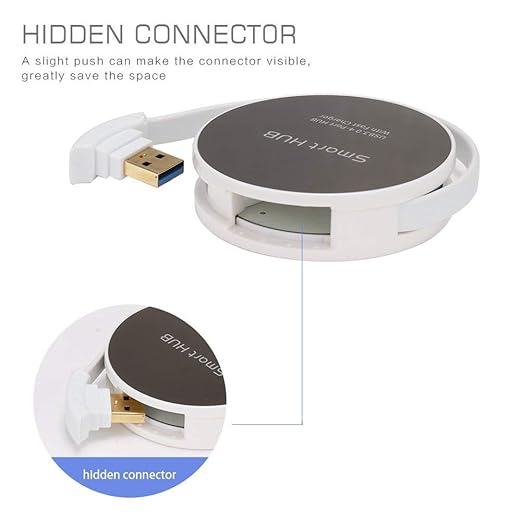 USB 2.0 Hub,Portable 4 Ports USB Splitter Mini Docking Station