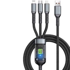 WiWU Platinum USB-A to Type-C/Micro/Lightning 3-in-1 Cable | 3.1A Fast Charging |Platinum Cavo