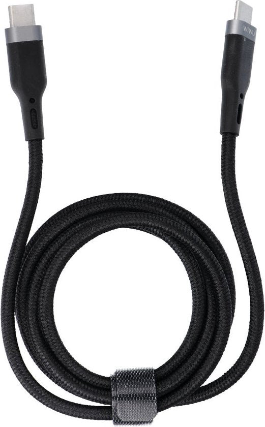 WIWU Cavo USB-C a USB-C - Carica Batterie Rapido USB C - Cavo Collegato - 1,2 m - Nero