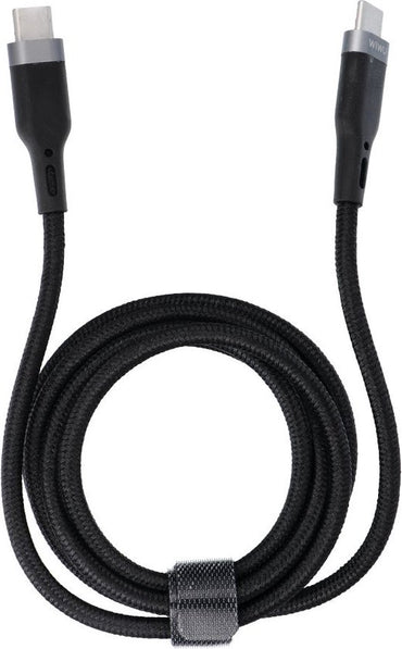 WIWU Cavo USB-C a USB-C - Carica Batterie Rapido USB C - Cavo Collegato - 1,2 m - Nero