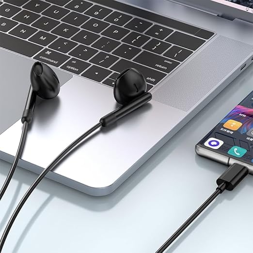 WiWU USB Type C Earphones Wired Magnetic Noise Cancelling in-Ear Headset with Microphone