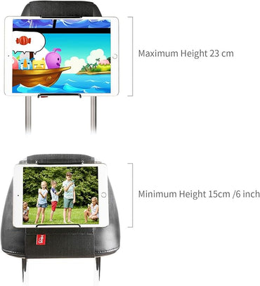 LIMONE Universal Car Headrest Mount for 7-11 Inch Tablets, Tablet Mounts Car – Black