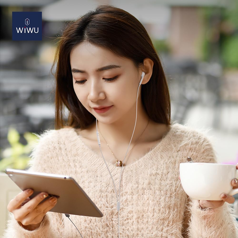 WIWU Earbuds 302 Lighting Connector Wired Earphone, Bluetooth POP-UP window connection plug-and-play|