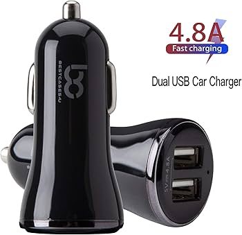 Chargeur allume-cigare rapide LIMONE pour Samsung A13 5G, A53 5G, A33 5G, A23 5G. 2 ports USB, charge rapide 4,8 A, avec câble USB haute vite