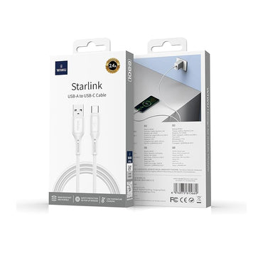 WiWU Wi-C042E Starlink USB-A to USB-C Cable – Fast Charging