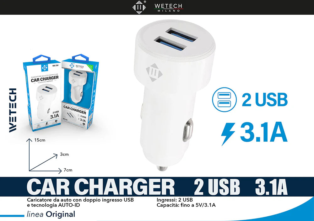 LIMONE  Caricabatteria da auto, BoxWave QC3.0 Dual Car Charger Dual Charger
