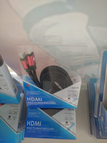 LIMONE CA147 CAVO HDMI 1.4 V 3D 1080P PIATTO IN TESSUTO MASCHIO-MASCHIO 3.5 MT NERO