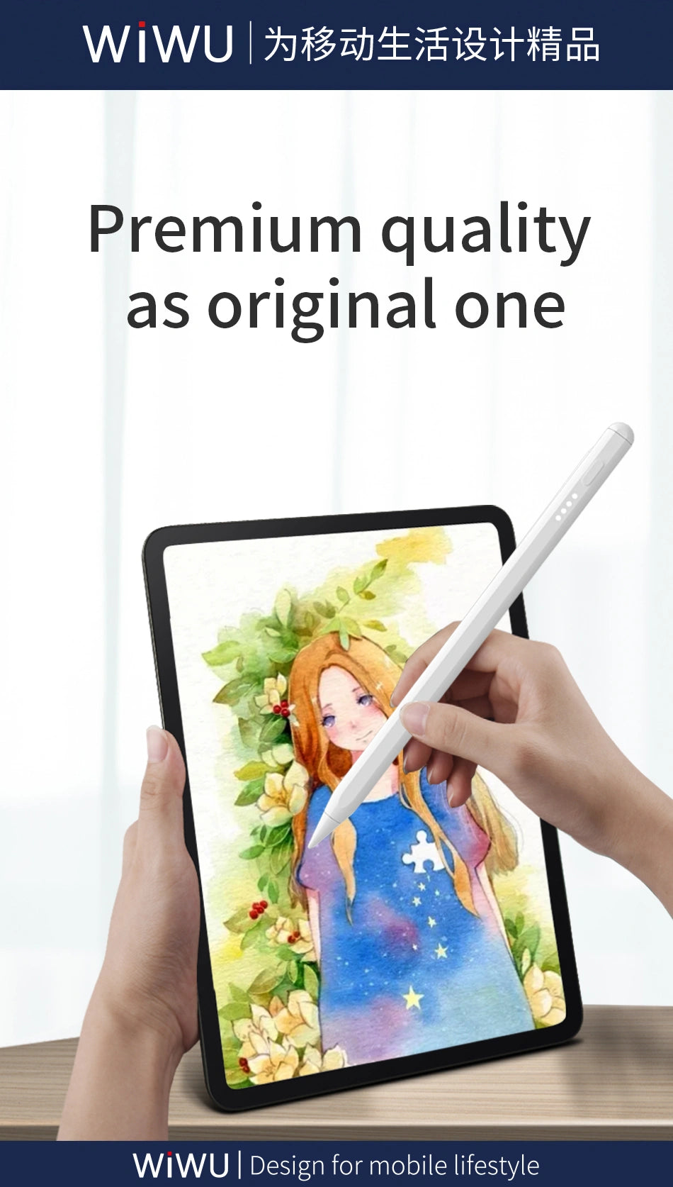 WiWU Pencil Pro per iPad Palm Rejection Touch Screen capacitivo