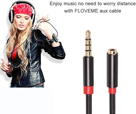 Male to Female Audio Cable 3.5mm Jack AUX Extension Cord for Computer Car TV