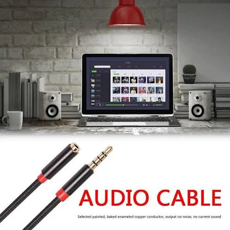 Male to Female Audio Cable 3.5mm Jack AUX Extension Cord for Computer Car TV