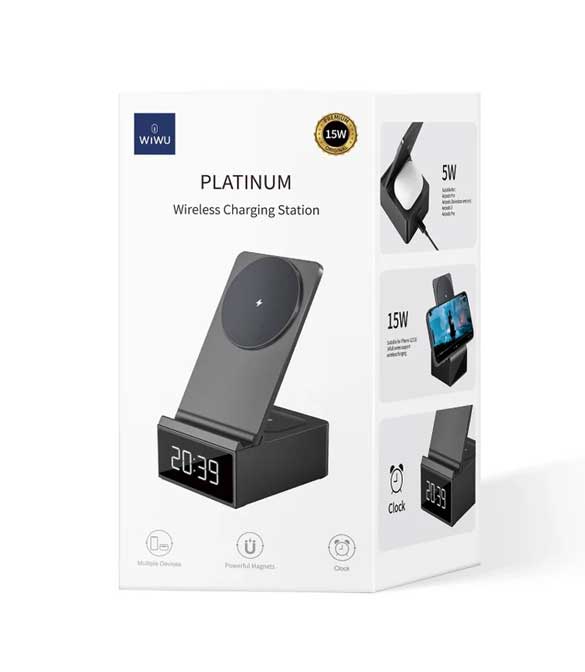 Wiwu WI-W011 da 15 W - OTC.LK Carica-Batterie Wireless Platino
